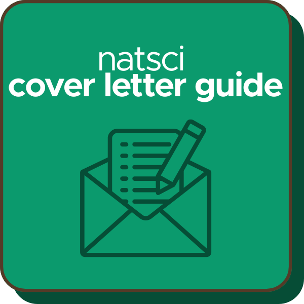 NatSci Cover Letter Guide with mail icon
