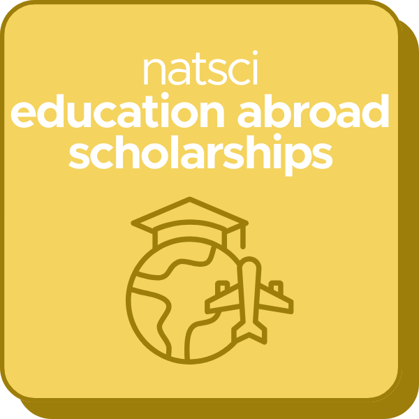 NatSci Education Abroad Scholarships with globe icon