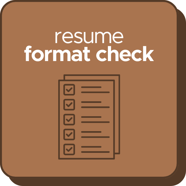 Resume format check with checklist icon